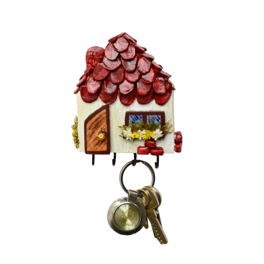 4 metal hooks Wall Mounted Key Hanger Home key rac - EMYR
