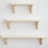 Wooden shelves with Brackets - Natural wood, planed and sanded 60 x 12 cm KAUL 1