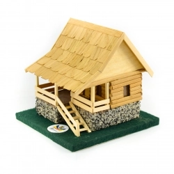 Medium Wooden House Model Traditional Style High Q - DEYSE