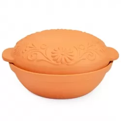 Cooking clay Terracotta pot with lid - URND