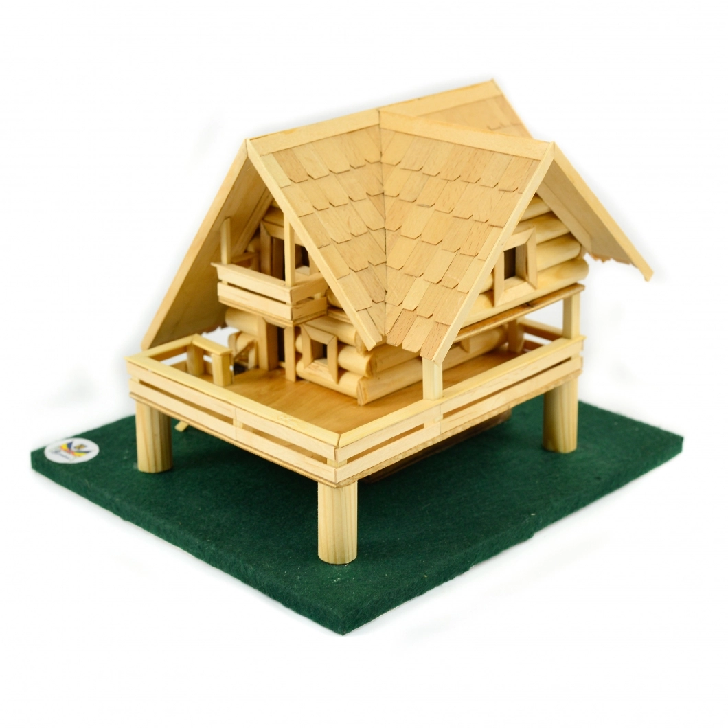 Medium Wooden Beach Log House Model Traditional S - DEYSE 1