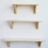 Wooden shelves with Brackets - Natural wood, planed and sanded 80 x 20 cm KAUL 1
