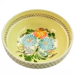 Hand Painted Floral Pattern Ceramic Bowl Traditio - AVAK