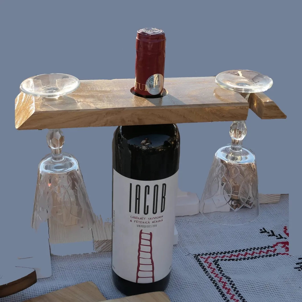  Bottle and Glass Holder - 23 x 8 cm SELY 1