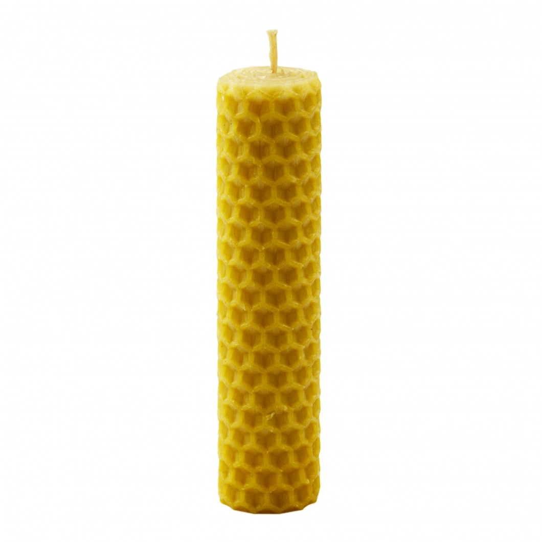Unscented block candle - 100% Organic beeswax 9.5 cm LICI 1