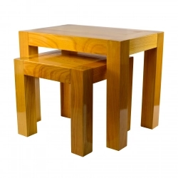 Coffee table Nest of tables 2 pieces Wooden coffee - LAUR