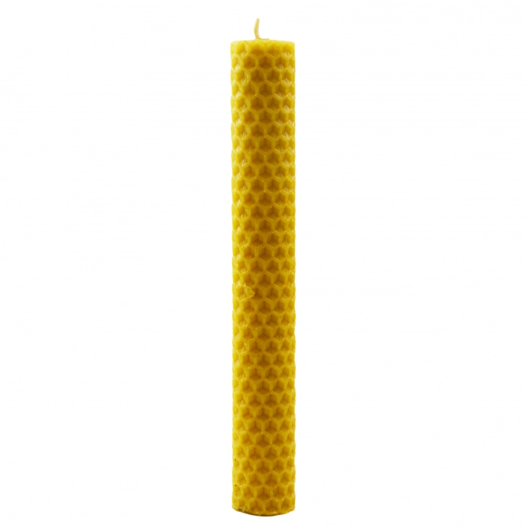 Unscented block candle - 100% Organic beeswax 16 cm LICI 1