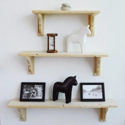Wooden shelves with Brackets
