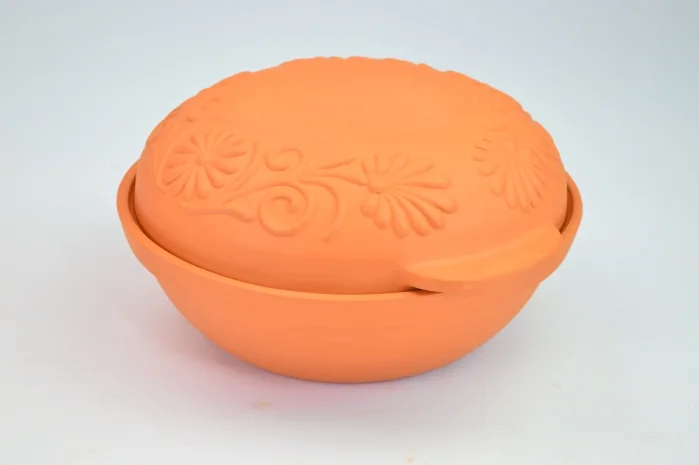 3D Cooking clay Terracotta pot with lid - URND